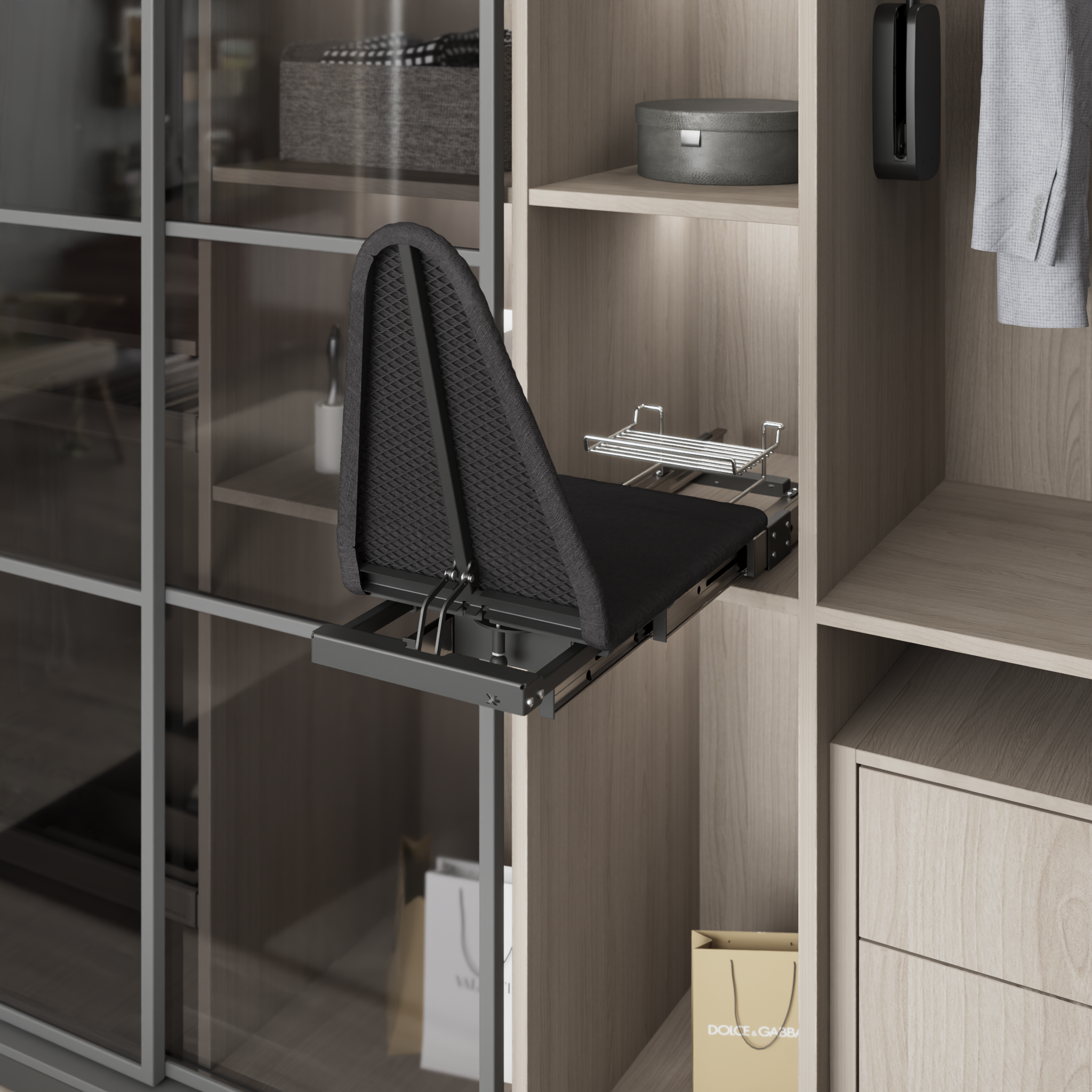 Складная поворотная гладильная доска, Антрацит#/Movea Ironing Board Anthracite#