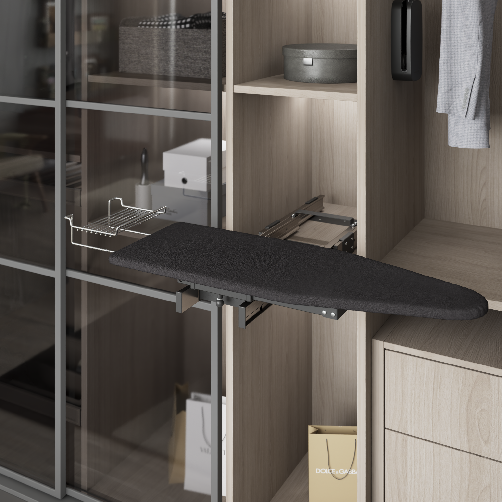 Складная поворотная гладильная доска, Антрацит#/Movea Ironing Board Anthracite#