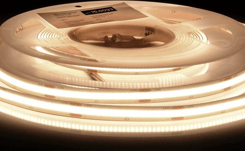 Лента светодиодная AQ LED-LINE COB 480 LED/м 24V 14W/м 8 мм IP20 теплый белый 5 м