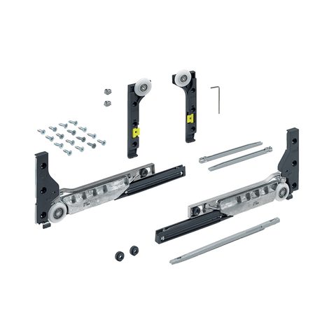 Hettich Комплект фурнитуры для SlideLine M с демпфером Silent System, для двери весом 30 кг