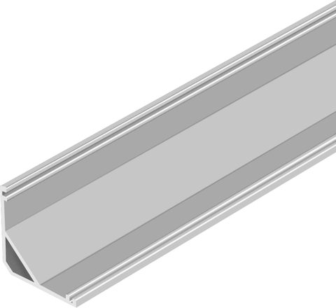Профиль накладной угловой AQ FORM для LED лент 16х16 3 м алюминий