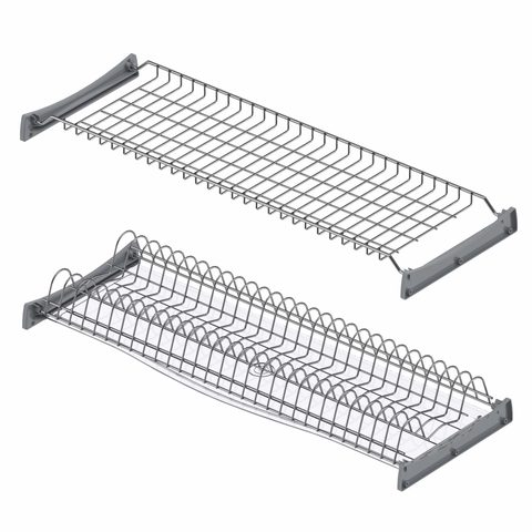 Сушилка для тарелок и стаканов с подносом 60см, Хром#/Plate Glass Shelf Set with Tray 60cm Chrome#