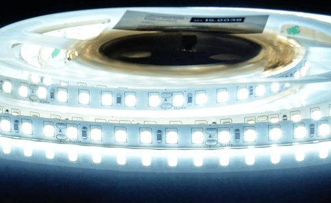 Лента светодиодная AQ LED-LINE 2835 120 LED/м 24V 9,6W/м 8 мм IP20 холодный белый 5 м