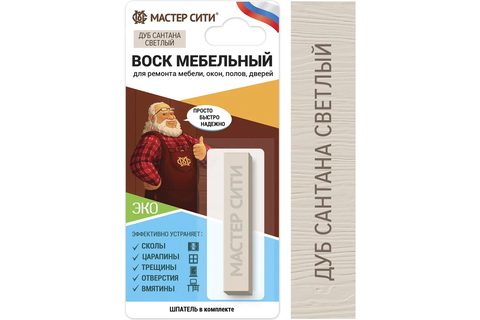 Воск мебельный мягкий, Дуб сантана светлый, 208