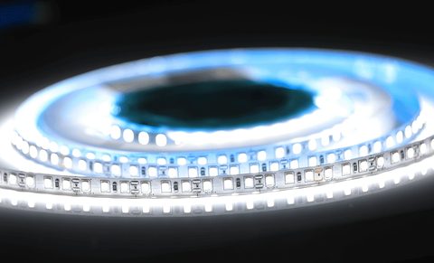 Лента светодиодная AQ LED-LINE 2835 120 LED/м 12V 9,6W/м 8 мм IP20 холодный белый 5 м