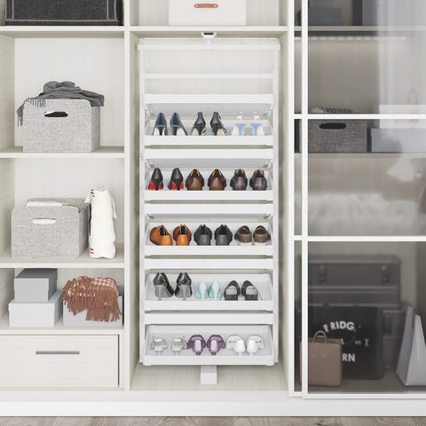 Полка для обуви поворотная, Белый 1070-1270#/White Turning Shoe Rack 1070-1270#