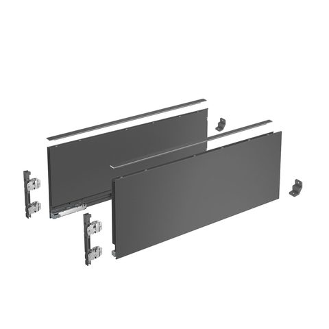 Hettich Боковины для ящиков AVANTECH YOU 400 / 187, правая и левая антрацит