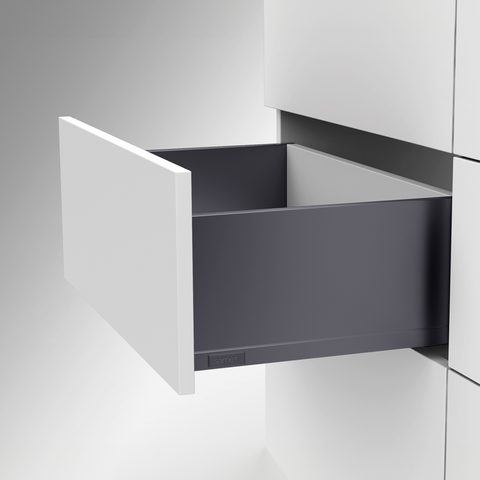 Ящик SMARTFLOW PUSH OPEN SOFT CLOSE. 500 ММ Антрацит/FLOW 192/16 PUSH OPEN SOFT CLOSE LOCK-FIX, 500 